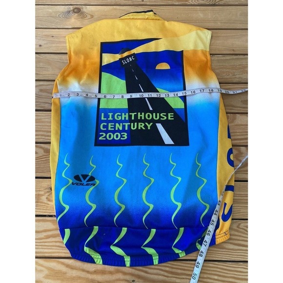 Voler Sleeveless Cycling Jacket Size Large Men’s Blue Orange Full Zip - Picture 6 of 8
